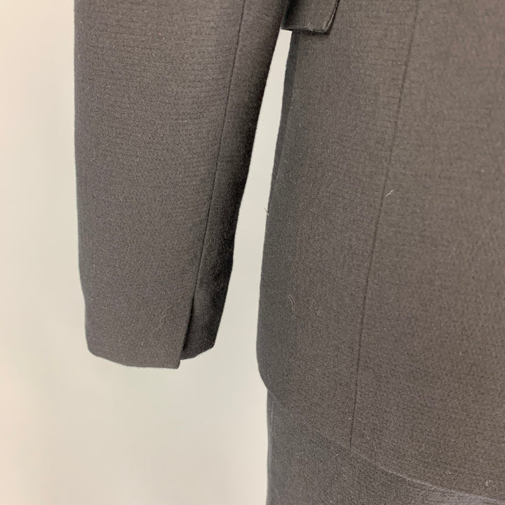 TIM COPPENS Size 36 Black Cotton Blend Hidden Buttons Suit