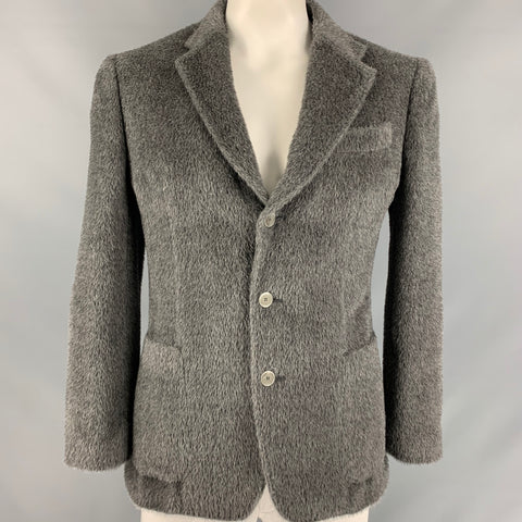 AFTER 6pm RODA Size 44 Grey Textured Wool Blend Single breasted Sport Coat