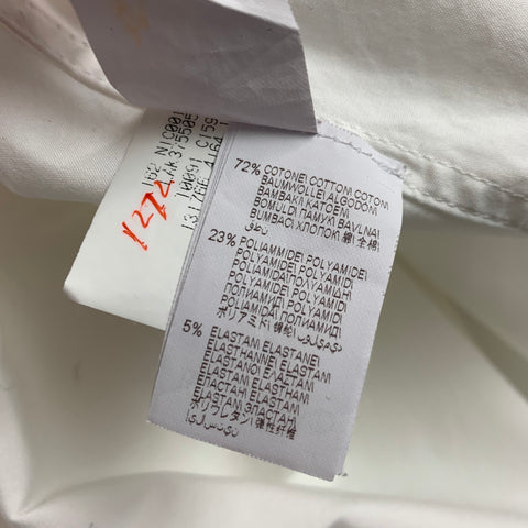 BRUNELLO CUCINELLI Size L White Cotton Blend Button Down Blouse