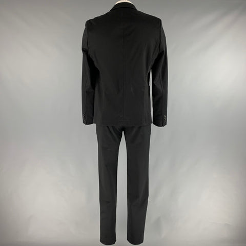 PS by PAUL SMITH Size 44 Black Cotton Elastane Notch Lapel Suit