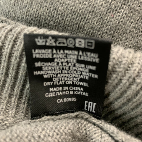 ISABEL MARANT Size 4 Grey Cotton Wool Crew-Neck Pullover
