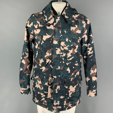 NORWEGIANRAIN Size XL Green Brown Camouflage Nesta Falck Homme Raincoat