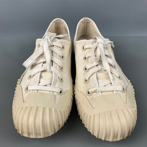 ACNE STUDIOS Size 8 White Canvas Sneakers