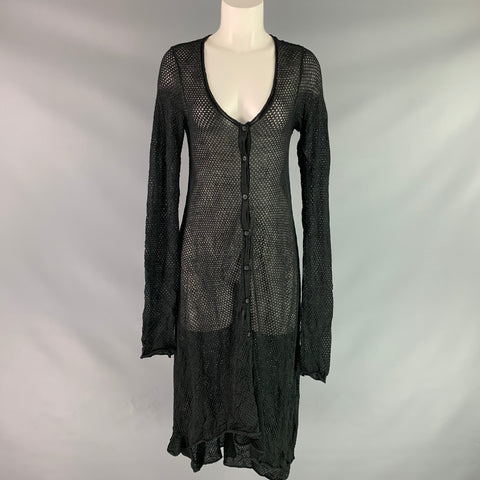 Cárdigan Talla S Mezcla De Acrílico Negro Ojal
