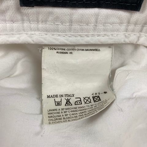 DSQUARED2 Size 32 White Distressed Cotton Jeans