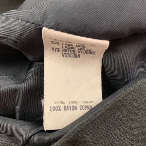 Vintage GUCCI Size 8 Gray Wool Rayon Heather Single Breasted Pants Suit