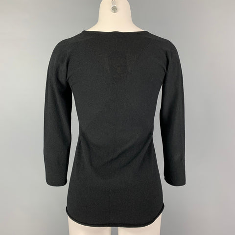CHANEL Size M Black 3/4 Sleeves Pullover