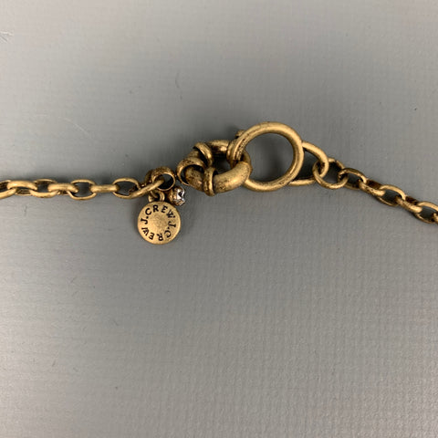 J.CREW Gold Tone Beige Elephant Necklace