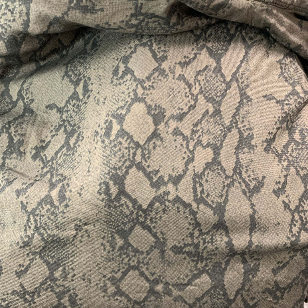 ACNE STUDIOS Size 46 Green Olive Quilted Cotton Snaps Coat