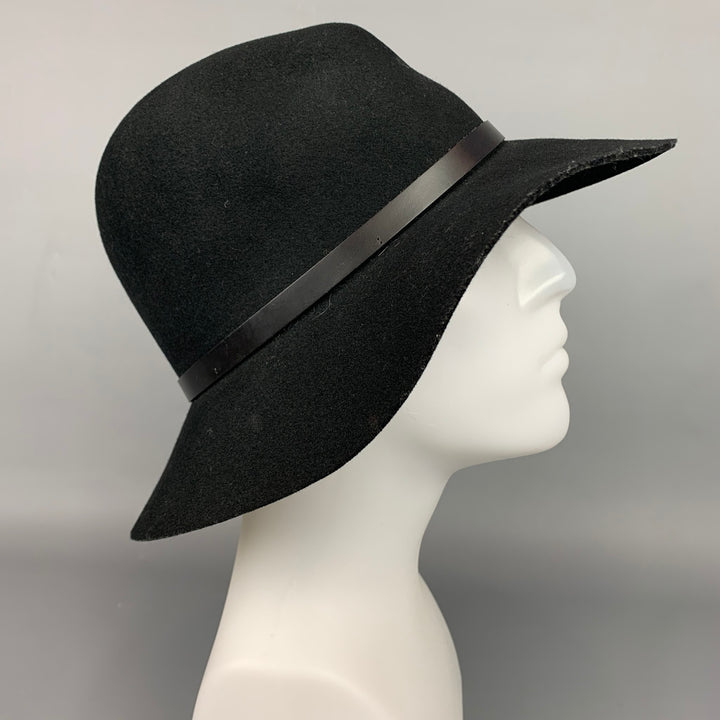 RAG & BONE Size L Black Wool Felt Fedora Hat