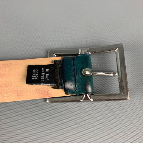 TED BAKER Size 36 Teal Leather Belt