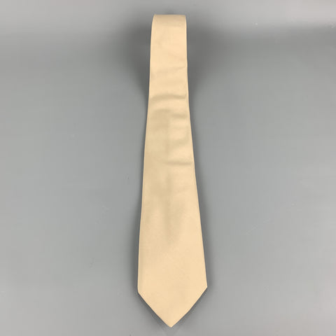 HELMUT LANG Solid Khaki Beige Silk Tie