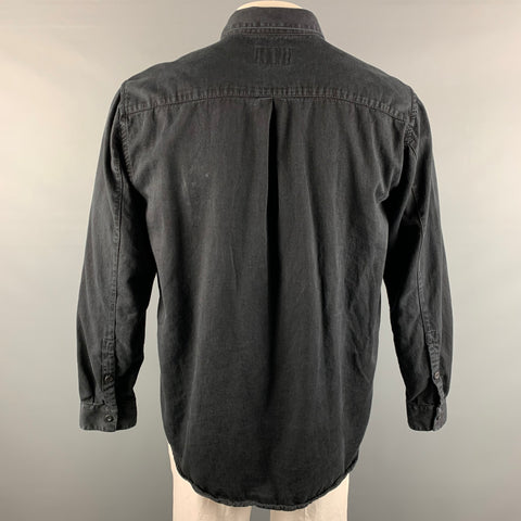 NUDIE JEANS Size L Black Cotton Long Sleeve Shirt