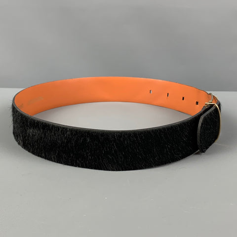 MAISON BOINET Waist Size 28 Black Calf hair Belt