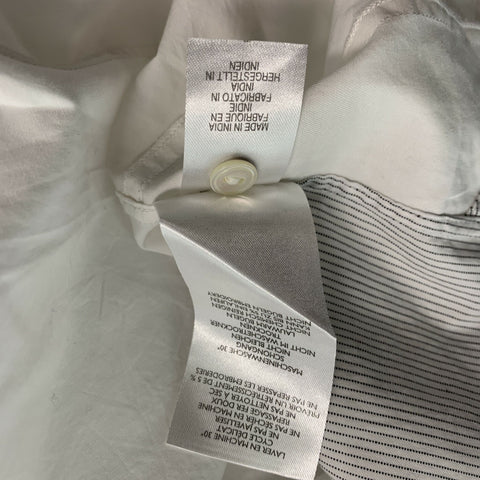 PAUL SMITH Size L White Mixed Fabrics Cotton Button Up  Long Sleeve Shirt