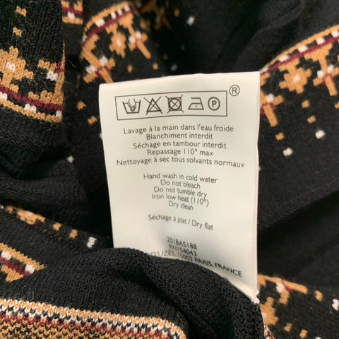 LA MAILLE SEZANE Size S Black Beige Viscose Polyester Abstract  Sets