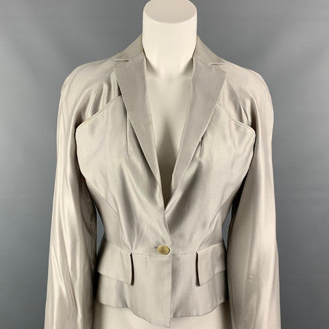 VIVIENNE WESTWOOD RED LABEL Size 6 Light Gray Viscose Blend Single Breasted Jacket