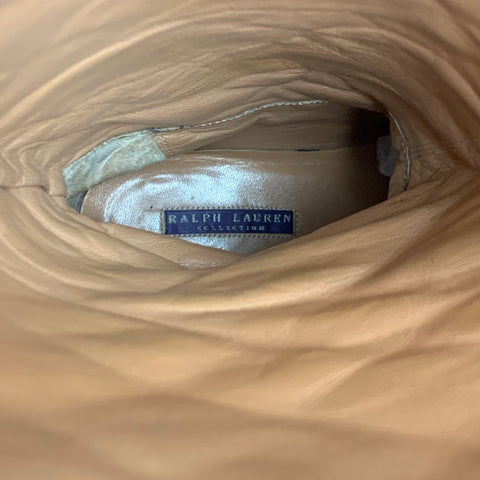 Colección RALPH LAUREN Talla 9 Botas de montar sin cordones de ante acolchado negro