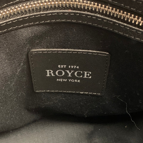 ROYCE Black Textured Leather Handmade Weekender Bag