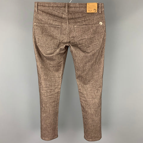 ENTRE AMIS Size 30 Brown Cotton Blend Jean Cut Casual Pants