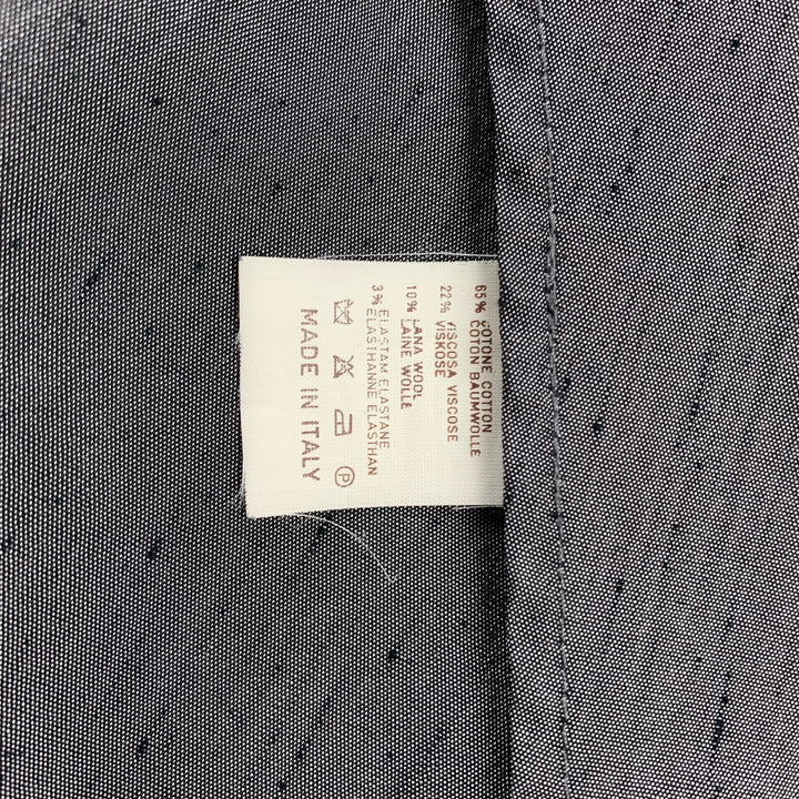 CoSTUME HOMME Size 40 Grey Textured Cotton Blend Buttoned Jacket