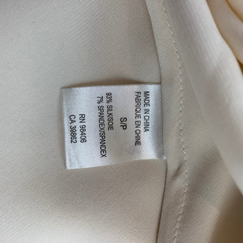 THEORY Size S Cream Silk Camisole  Blouse
