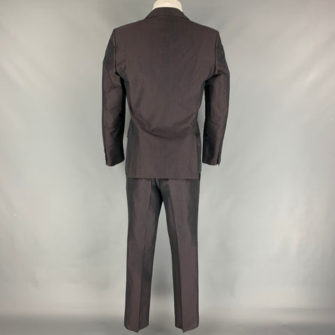 BURBERRY PRORSUM Spring 2008 Size 38 Regular Plum Stripe Cotton / Silk Suit