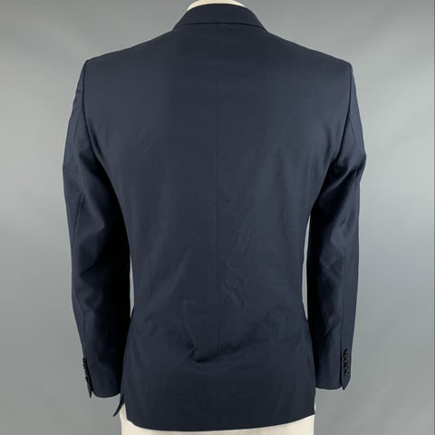 VERSACE COLLECTION Size 44 Navy Wool Single Breasted Sport Coat
