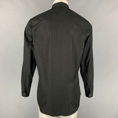 DIOR HOMME Size M Black Cotton Long Sleeve Shirt