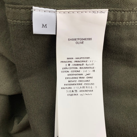 J.W.ANDERSON Size M Olive Patchwork Cotton Oversized Long Sleeve Shirt
