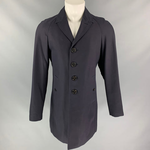 BURBERRY PRORSUM Pré-Automne 2013 Taille 38 Manteau en coton enduit bleu marine
