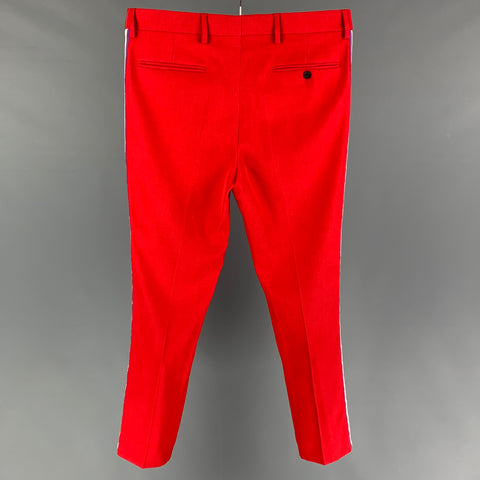 CALVIN KLEIN 205W39NYC Size 32 Red Wool Zip Fly Dress Pants
