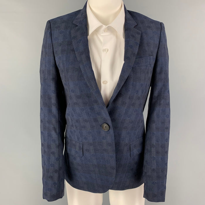 PS by PAUL SMITH Size S Navy Pattern Notch Lapel Jacket Blazer