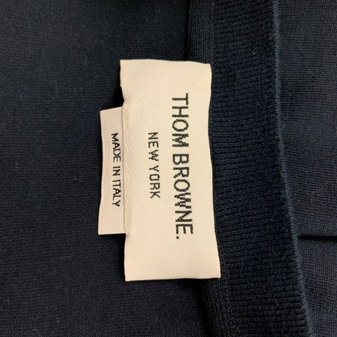THOM BROWNE Size XL Navy White Stripe Cotton Crew-Neck T-shirt