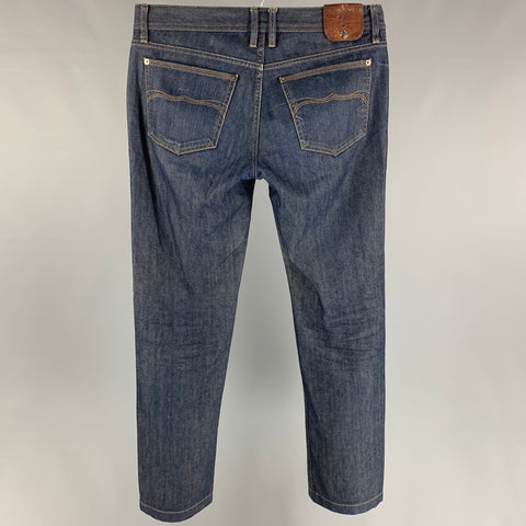 D&amp;G by DOLCE &amp; GABBANA Taille 31 Jean droit en coton bleu foncé avec braguette boutonnée