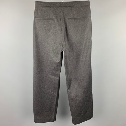 CALVIN KLEIN COLLECTION Size 30 Charcoal Wool Pleated Dress Pants