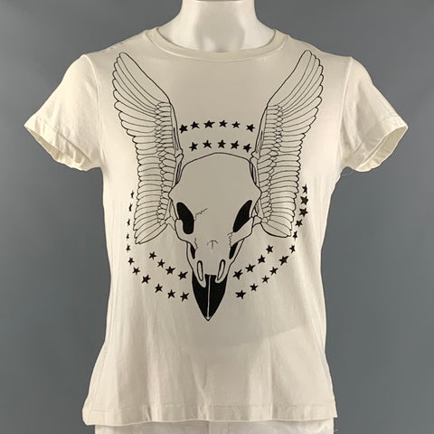 LEVI'S RED Size L White Black Graphic Cotton &  Polyester Crew-Neck T-shirt