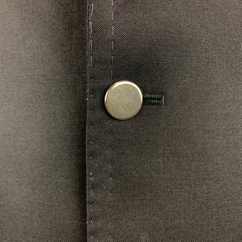 PAUL SMITH Size 44 Black Wool / Cashmere Notch Lapel Stitches Sport Coat