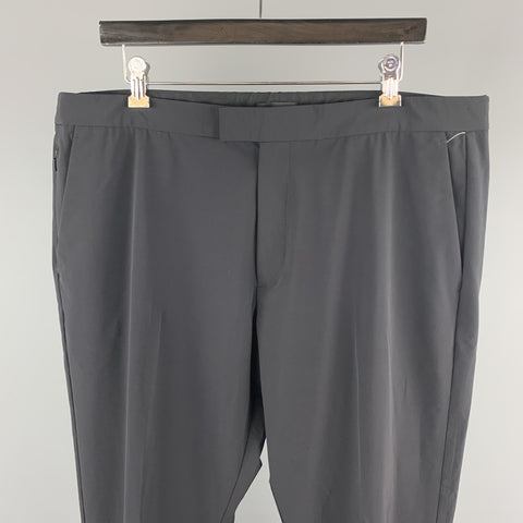 THEORY Size 38 Black Solid Polyester Blend Zip Fly Dress Pants