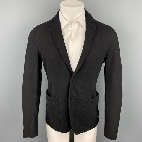 TOMAS MAIER Size M Black Wool / Viscose Blend Notch Lapel Sport Coat