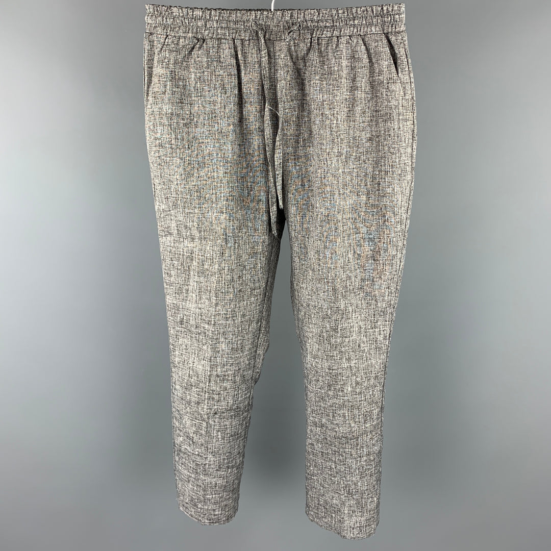 THE AUTHORITY Size S Grey Heather Cotton Cropped Casual Pants