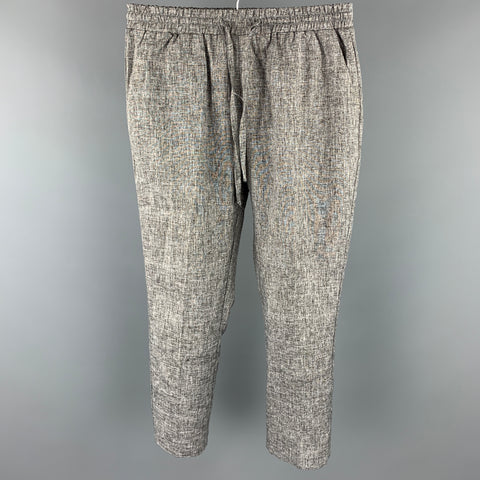 THE AUTHORITY Size S Grey Heather Cotton Cropped Casual Pants