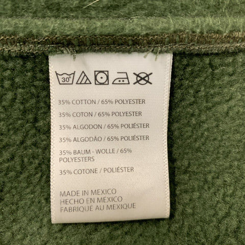 HERMANOS KOUMORI Size M Green Black Color Block Fleece Jacket