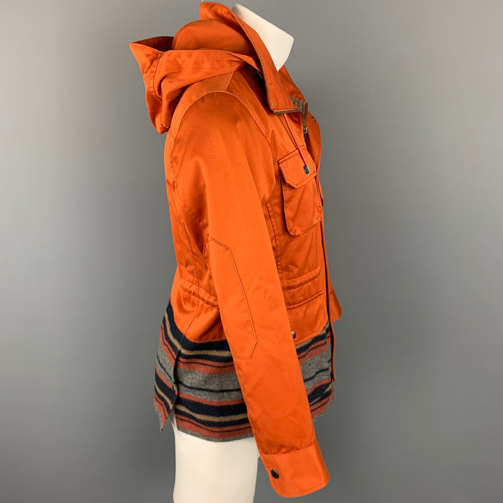 OPENING CEREMONY Size S Orange Mixed Fabrics Cotton / Wool Hooded Jacket
