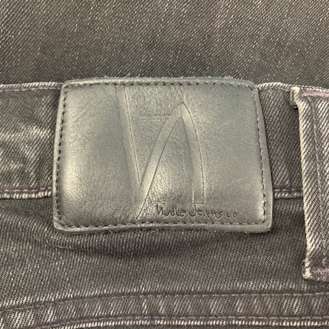 NUDIE JEANS Size 32 Black Cotton Skinny Jeans