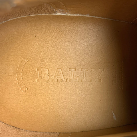 BALLY Size 9.5 Brown Leather Cap Toe Lace Up Shoes