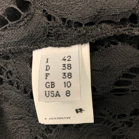MOSCHINO Taille M Haut boutonné en polyamide dentelle noire