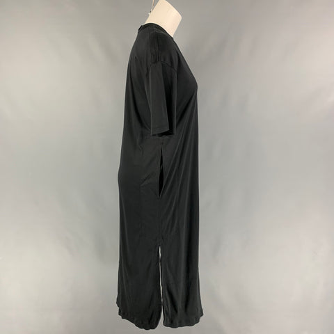 HELMUT LANG Talla Única Vestido Negro Manga Corta
