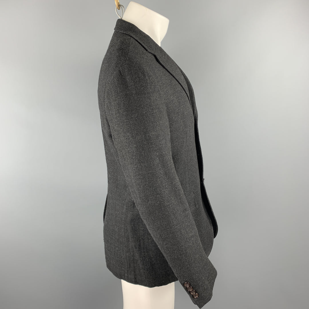POLO by RALPH LAUREN Size 40 Charcoal Wool Notch Lapel Sport Coat