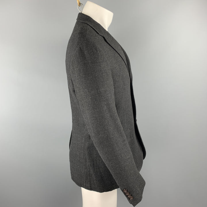 POLO by RALPH LAUREN Talla 40 Abrigo deportivo con solapa de muesca de lana color carbón